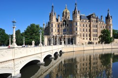 Schwerin, Altstadt, Schweriner Schloss, Mecklenburg-Vorpommern, Nord-Tyskland