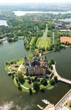 Schwerin, Schweriner Schloss, Slottsparken, Nord-Tyskland, Tyskland