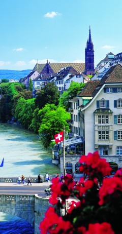 Basel, Rhinen, romertid, middelalder, kulturseverdigheter, gamlebyen, marktplatz, Sveits