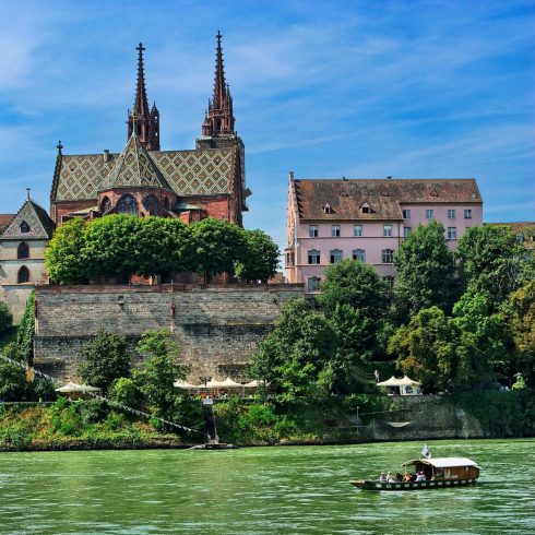 Basel, Rhinen, romertid, middelalder, kulturseverdigheter, gamlebyen, marktplatz, Sveits