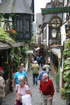 Rüdesheim, Rhinen, Rheintal, romertid, middelalder, Unescos liste over Verdensarven, Vest-Tyskland