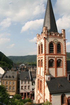 St Peters Kirche, Bacharach, Rhinen, Rheintal, romertid, middelalder, Unescos liste over Verdensarven, Vest-Tyskland