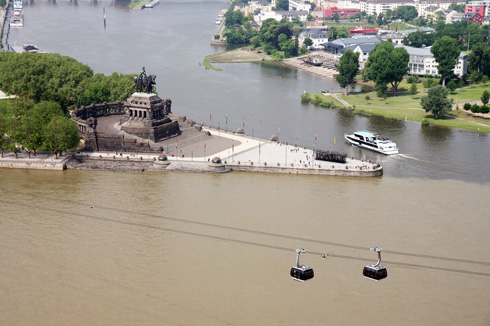  Koblenz, Deutsches Eck, Mosel, Rhinen, Rheintal, romertid, middelalder, Unescos liste over Verdensarven, Vest-Tyskland