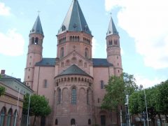 Mainz - Mainz, Gutenberg, Worms, Speyer, Dom St. Martin, Kaiser, Kurfyrster, Moguntiacum, romertid middelalder, renessanse, barokk, Rhinen, Tyskland 