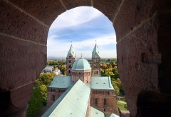 Speyer, Altstadt, Unescos liste over Verdenarven, romertid, Altpörtel, Rhinen, Kaiserdom, jødenes Shphira, middelalder, Vest-Tyskland