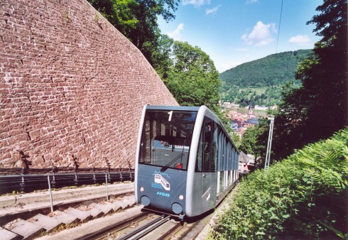 Heidelberg, Bergbahnen, Altstadt, Marktplatz, Alte Brücke, Neckar, Schloss Heidelberg, Unescos liste over Verdensarven, Baden-Württemberg, Sør-Tyskland