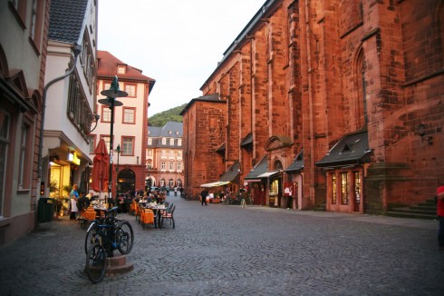 Heidelberg, Altstadt, Marktplatz, Alte Brücke, Neckar, Schloss Heidelberg, Unescos liste over Verdensarven, Baden-Württemberg, Sør-Tyskland