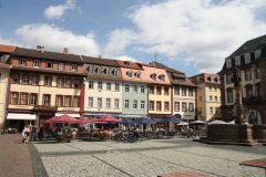 Heidelberg, Altstadt, Marktplatz, Alte Brücke, Neckar, Schloss Heidelberg, Unescos liste over Verdensarven, Baden-Württemberg, Sør-Tyskland