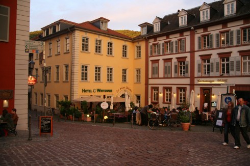 Heidelberg, Altstadt, Marktplatz, Alte Brücke, Neckar, Schloss Heidelberg, Unescos liste over Verdensarven, Baden-Württemberg, Sør-Tyskland