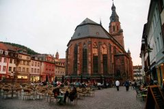 Heidelberg, Altstadt, Marktplatz, Alte Brücke, Neckar, Schloss Heidelberg, Unescos liste over Verdensarven, Baden-Württemberg, Sør-Tyskland