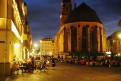 Heidelberg, Altstadt, Marktplatz, Alte Brücke, Neckar, Schloss Heidelberg, Unescos liste over Verdensarven, Baden-Württemberg, Sør-Tyskland