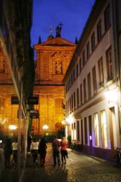 Heidelberg, Altstadt, Marktplatz, Alte Brücke, Neckar, Schloss Heidelberg, Unescos liste over Verdensarven, Baden-Württemberg, Sør-Tyskland