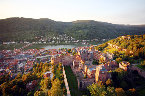 Heidelberg, Schloss, Altstadt, Marktplatz, Alte Brücke, Neckar, Schloss Heidelberg, Unescos liste over Verdensarven, Baden-Württemberg, Sør-Tyskland