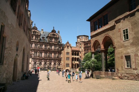 Heidelberg, Schloss, Altstadt, Marktplatz, Alte Brücke, Neckar, Schloss Heidelberg, Unescos liste over Verdensarven, Baden-Württemberg, Sør-Tyskland