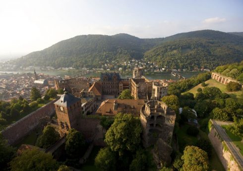 Heidelberg, Schloss, Altstadt, Marktplatz, Alte Brücke, Neckar, Schloss Heidelberg, Unescos liste over Verdensarven, Baden-Württemberg, Sør-Tyskland