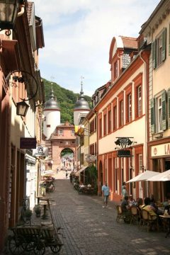 Heidelberg, Altstadt, Marktplatz, Alte Brücke, Neckar, Schloss Heidelberg, Unescos liste over Verdensarven, Baden-Württemberg, Sør-Tyskland