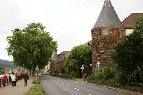 Heidelberg, Altstadt, Marktplatz, Alte Brücke, Neckar, Schloss Heidelberg, Unescos liste over Verdensarven, Baden-Württemberg, Sør-Tyskland