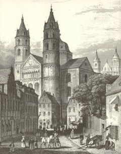 Worms, Rhinen, Mainz, Kaiserdom, Dom St. Peter, jødene, Heiliger Sand, synagoge, Mikwah, romansk arkitektur, Kaiser, Kurfyrster, romertid, middelalder, renessanse, barokk, Speyer, Mainz, Vest-Tyskland 