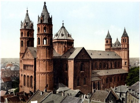 Worms, Rhinen, Mainz, Kaiserdom, Dom St. Peter, jødene, Heiliger Sand, synagoge, Mikwah, romansk arkitektur, Kaiser, Kurfyrster, romertid, middelalder, renessanse, barokk, Speyer, Mainz, Vest-Tyskland 