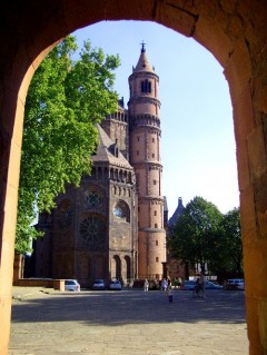  Worms, Rhinen, Mainz, Kaiserdom, Dom St. Peter, jødene, Heiliger Sand, synagoge, Mikwah, romansk arkitektur, Kaiser, Kurfyrster, romertid, middelalder, renessanse, barokk, Speyer, Mainz, Vest-Tyskland 