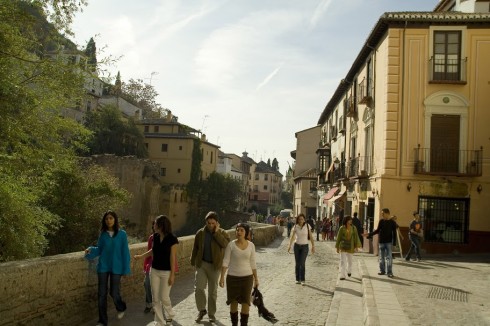  Granada, Alhambra, Generalife, Albaicín, Bib-Rambla, Plaza Nueva, Capilla Real, Santa Ana, San Nicholas, San Miguel de Bajo, Unescos liste over Verdensarven, Andalucia, Spania