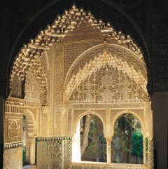 Granada, Alhambra, Generalife, Barrio del Albaicín, Bib-Rambla, Plaza Nueva, Capilla Real, Santa Ana, San Nicholas, San Miguel de Bajo, Unescos liste over Verdensarven, Andalucia, Spania