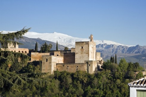 Granada, Alhambra, Generalife, Barrio del Albaicín, Bib-Rambla, Plaza Nueva, Capilla Real, Santa Ana, San Nicholas, San Miguel de Bajo, Unescos liste over Verdensarven, Andalucia, Spania