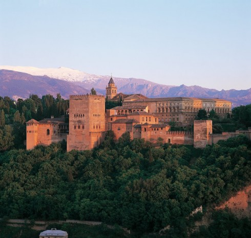 Granada, Alhambra, Generalife, Barrio del Albaicín, Bib-Rambla, Plaza Nueva, Capilla Real, Santa Ana, San Nicholas, San Miguel de Bajo, Unescos liste over Verdensarven, Andalucia, Spania