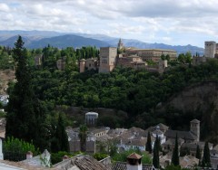 Granada, Alhambra, Generalife, Barrio del Albaicín, Bib-Rambla, Plaza Nueva, Capilla Real, Santa Ana, San Nicholas, San Miguel de Bajo, Unescos liste over Verdensarven, Andalucia, Spania