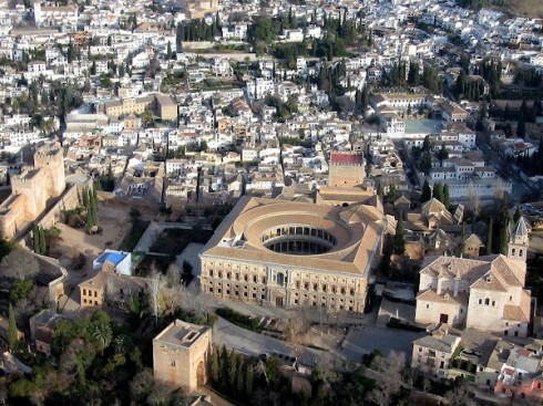 Granada, Alhambra, Generalife, Barrio del Albaicín, Bib-Rambla, Plaza Nueva, Capilla Real, Santa Ana, San Nicholas, San Miguel de Bajo, Unescos liste over Verdensarven, Andalucia, Spania