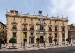 Granada, Palacio Real Chancelleria , Alhambra, Generalife, Barrio del Albaicín, Bib-Rambla, Plaza Nueva, Capilla Real, Santa Ana, San Nicholas, San Miguel de Bajo, Unescos liste over Verdensarven, Andalucia, Spania