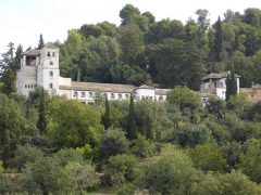 Granada, Alhambra, Generalife, Barrio del Albaicín, Bib-Rambla, Plaza Nueva, Capilla Real, Santa Ana, San Nicholas, San Miguel de Bajo, Unescos liste over Verdensarven, Andalucia, Spania