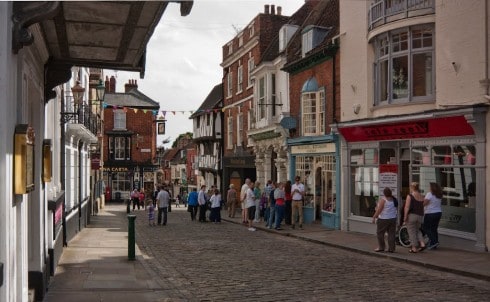 Lincoln, Bailgate, Castle Hill, Lincoln Cathedral, Minster, England, Brayford Pool, romertid, middelalder, Castle Hill, Magna Carta, Steep Hill, Bailgate, early british gothic 