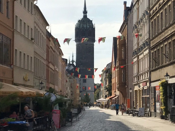 Schlosstrasse er Lutherstadt Wittenbergs hovedgate. Foto: © ReisDit.no