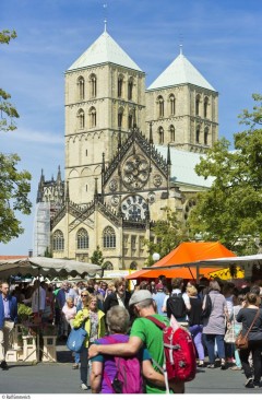 Münster, Tyskland, Vest-Tyskland, Westfalen, Aasee, Prinzipalmarkt, middelalder, Freden i Westfalen, Friedenssal, anabaptistene, LWL Museum Münster, Thürmerin, Dom St. Paul, Lamberti-kirche