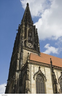 Münster, Tyskland, Vest-Tyskland, Westfalen, Prinzipalmarkt, middelalder, Freden i Westfalen, Friedenssal, anabaptistene, LWL Museum Münster, Thürmerin, Dom St. Paul, Lamberti-kirche