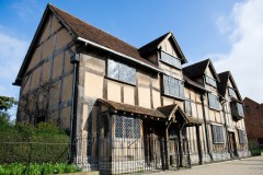 Stratford-upon-Avon, William Shakespeare, middelalder, bindingsverk, Shakespeare’s Birthplace, Clopton Bridge, Anne Hathaway, Mary Arden, New Place, Hall’s Croft, John Hall, Holy Trinity Church