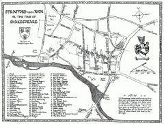 Stratford-upon-Avon, William Shakespeare, middelalder, bindingsverk, Shakespeare’s Birthplace, Clopton Bridge, Anne Hathaway, Mary Arden, New Place, Hall’s Croft, John Hall, Holy Trinity Church