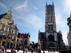 Ghent, kanaler, St Baafs Plas, historisk, Unescos liste over Verdensarven, øl, bryggerier, gourmet, gamleby, gotikken, renessansen, barokken, Flandern, Belgia