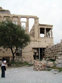 Erechteieon-tempelet på Akropolis, Athen, Hellas, antikken