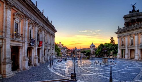 Piazza del Compodoglio, Capitolhøyden, Roma, Unescos liste over Verdensarven, romerriket, Forum, antikken, historiske bydeler, gamlebyen, Trastevere, den evige stad, Tiber, Vatikanet, Panthon, Roma, Midt-Italia, Italia