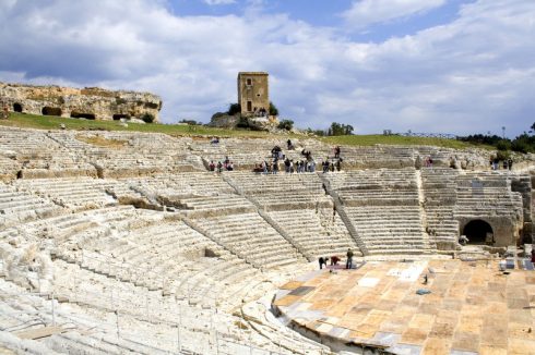 gresk teater, Siracusa, Sicilia, Italia