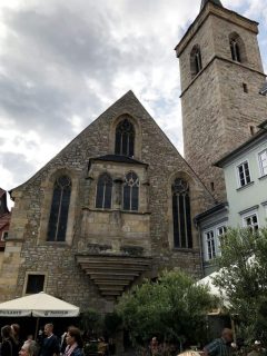 Erfurt, Thüringen, Tyskland, middelalder, Krämerbrücke, Domplatz, Dom St. Marien, St. Severikircher, Fischmarkt, Kleinmarkt, Alte Synagoge, Martin Luther, Augustinerkloster, Anger, Angermuseum, Zitadelle Petersberg, Marktstrasse