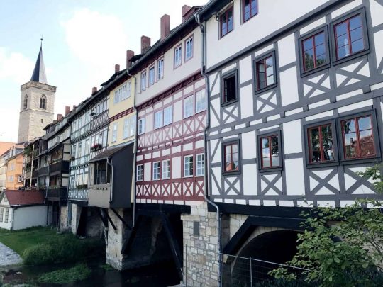 Erfurt, Thüringen, Tyskland, middelalder, Krämerbrücke, Domplatz, Dom St. Marien, St. Severikircher, Fischmarkt, Kleinmarkt, Michaelisstrasse, Alte Synagoge, Mikwe, Martin Luther, Augustinerkloster, Anger, Angermuseum, Alte Mühle, Zitadelle Petersberg, Marktstrasse, Erfurter Schatz, Haus zum Stockfisch