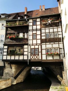 Erfurt, Thüringen, Tyskland, middelalder, Krämerbrücke, Domplatz, Dom St. Marien, St. Severikircher, Fischmarkt, Kleinmarkt, Alte Synagoge, Martin Luther, Augustinerkloster, Anger, Angermuseum, Zitadelle Petersberg, Marktstrasse