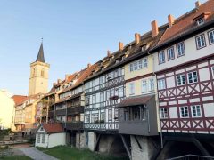 Erfurt, Thüringen, Tyskland, middelalder, Krämerbrücke, Domplatz, Dom St. Marien, St. Severikircher, Fischmarkt, Kleinmarkt, Alte Synagoge, Martin Luther, Augustinerkloster, Anger, Angermuseum, Zitadelle Petersberg, Marktstrasse