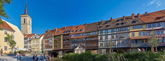 Erfurt, Thüringen, Tyskland, middelalder, Krämerbrücke, Domplatz, Dom St. Marien, St. Severikircher, Fischmarkt, Kleinmarkt, Alte Synagoge, Martin Luther, Augustinerkloster, Anger, Angermuseum, Zitadelle Petersberg, Marktstrasse