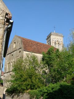 Cathedral La Madeleine en Vezelay, Bourgogne, Midt-Frankrike, Frankrike